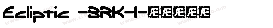 Ecliptic -BRK-1字体转换